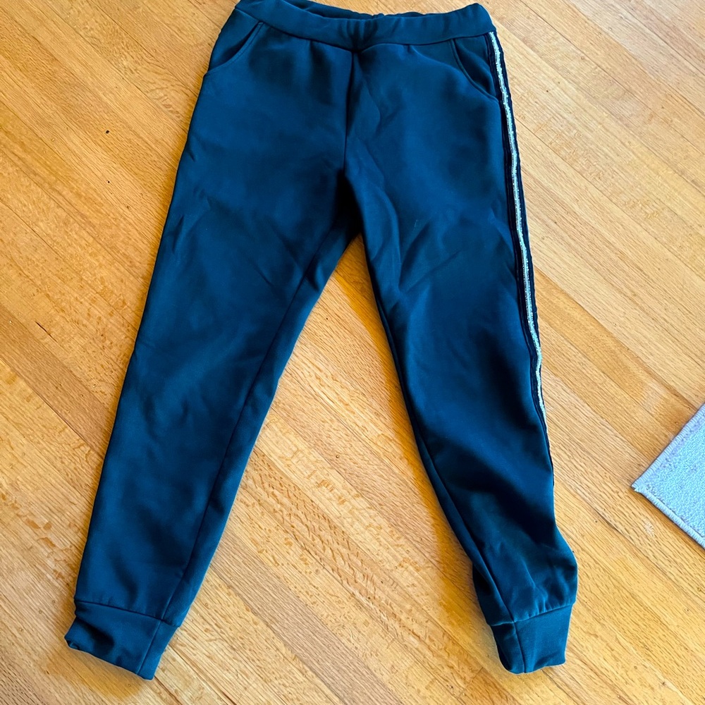 Brunello cucinelli women’s tuxedo stripe joggers L